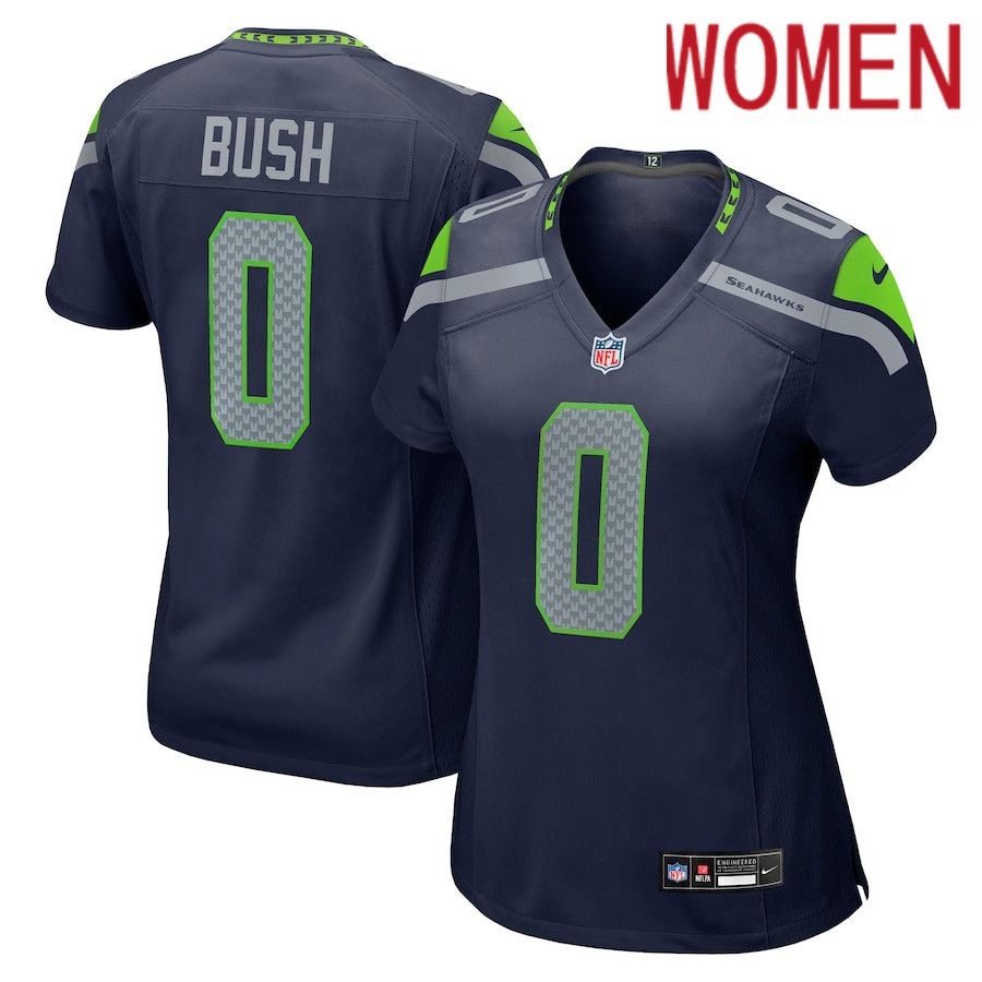 Women Seattle Seahawks #0 Devin Bush Nike College Navy Game NFL Jersey->seattle seahawks->NFL Jersey